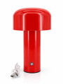 LAMPARA DE MESA TIPO HONGO ROJO
