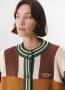 Cardigan Glory Print Chocolate PRE ORDEN