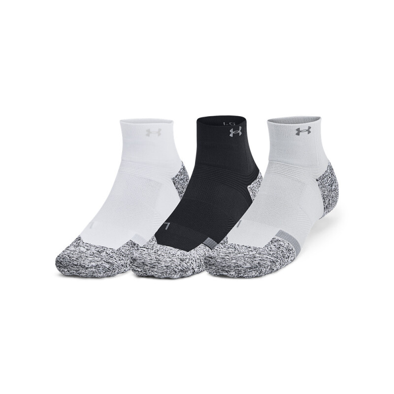 Unisex UA AD Pro 3pk Qtr-BLK BLK-001