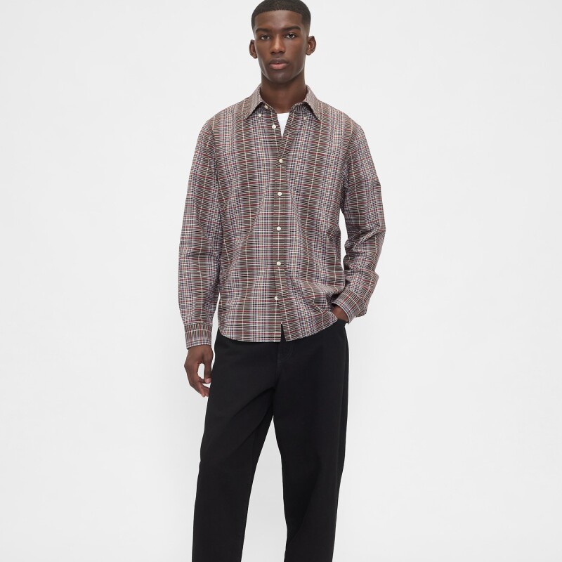LS OX BAS STANDARD FIT BROWN MULTI PLAID