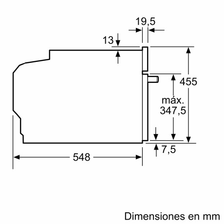 Horno de empotrar Goumet Compacto 47 Lts Bosch CBG7341B1 Horno de empotrar Goumet Compacto 47 Lts Bosch CBG7341B1