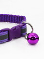 COLLAR CAT CAMPANA REFLEX LILA (V)