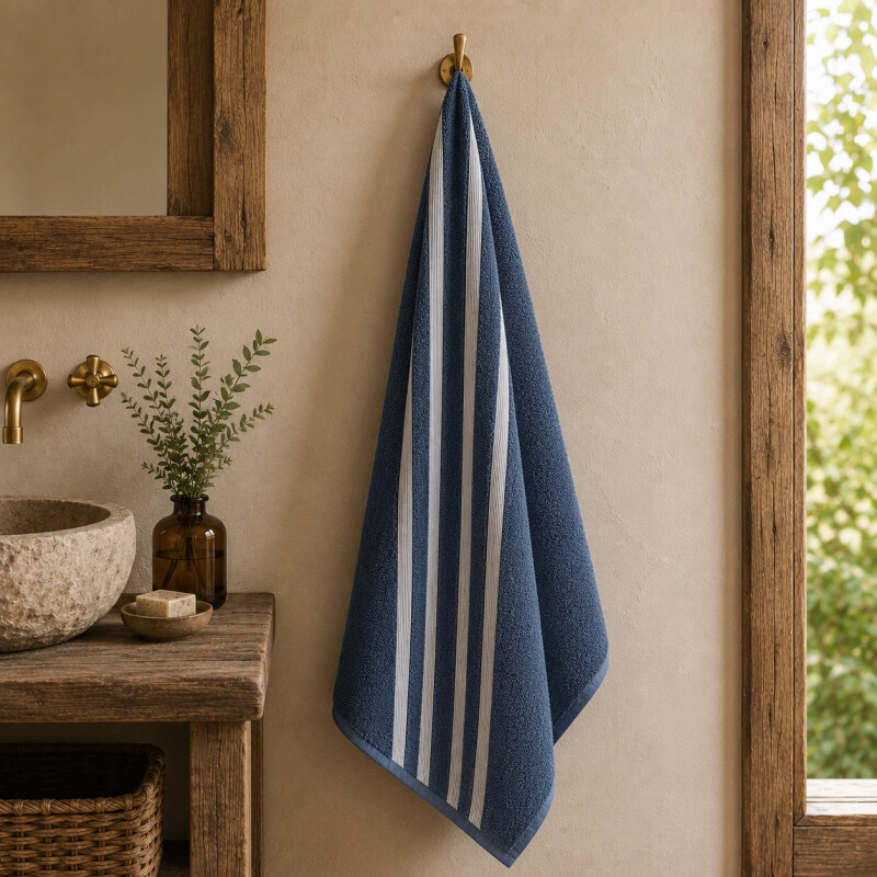 Toalla de Baño en Aldogón 66x135cm Lady Azul