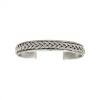 Brazalete trenzado con borde-Plata 925-Sin Piedra-BR3012 sinpiedra