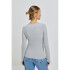 BLUSA ML FEM CINZA MESCLA