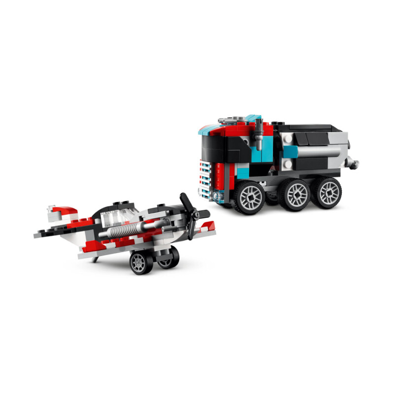 Camión Plataforma con Helicóptero Lego Camión Plataforma con Helicóptero Lego