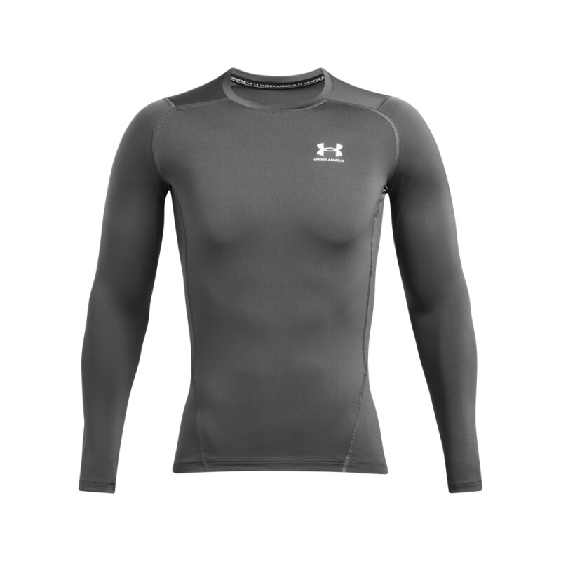 UA HG Armour Comp LS-WHT GRY-025