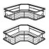 Set X2 Estantes Esquinero Organizador Baño Ducha Y Adhesivos Linea Premium Imback Color Negro Set X2 Estantes Esquinero Organizador Baño Ducha Y Adhesivos Linea Premium Imback Color Negro