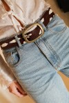 Total Print Belt Chocolate / Dorado