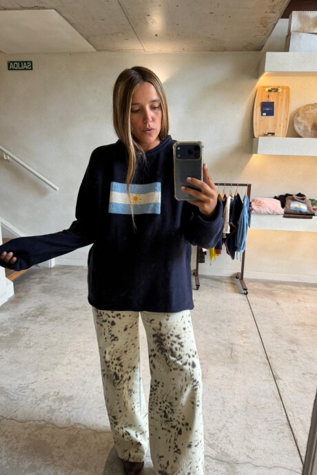 Sweater Flag Argentina Azul Marino