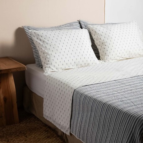 JGO SÁBANAS STRIPE, 2 PLAZAS ALGODON 180H GARMENT WASHED