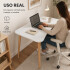 Escritorio Combohome Milan Mesa 100 Cm Laqueada Home Office Color Blanco