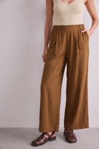 Pantalón Wide Leg Moca