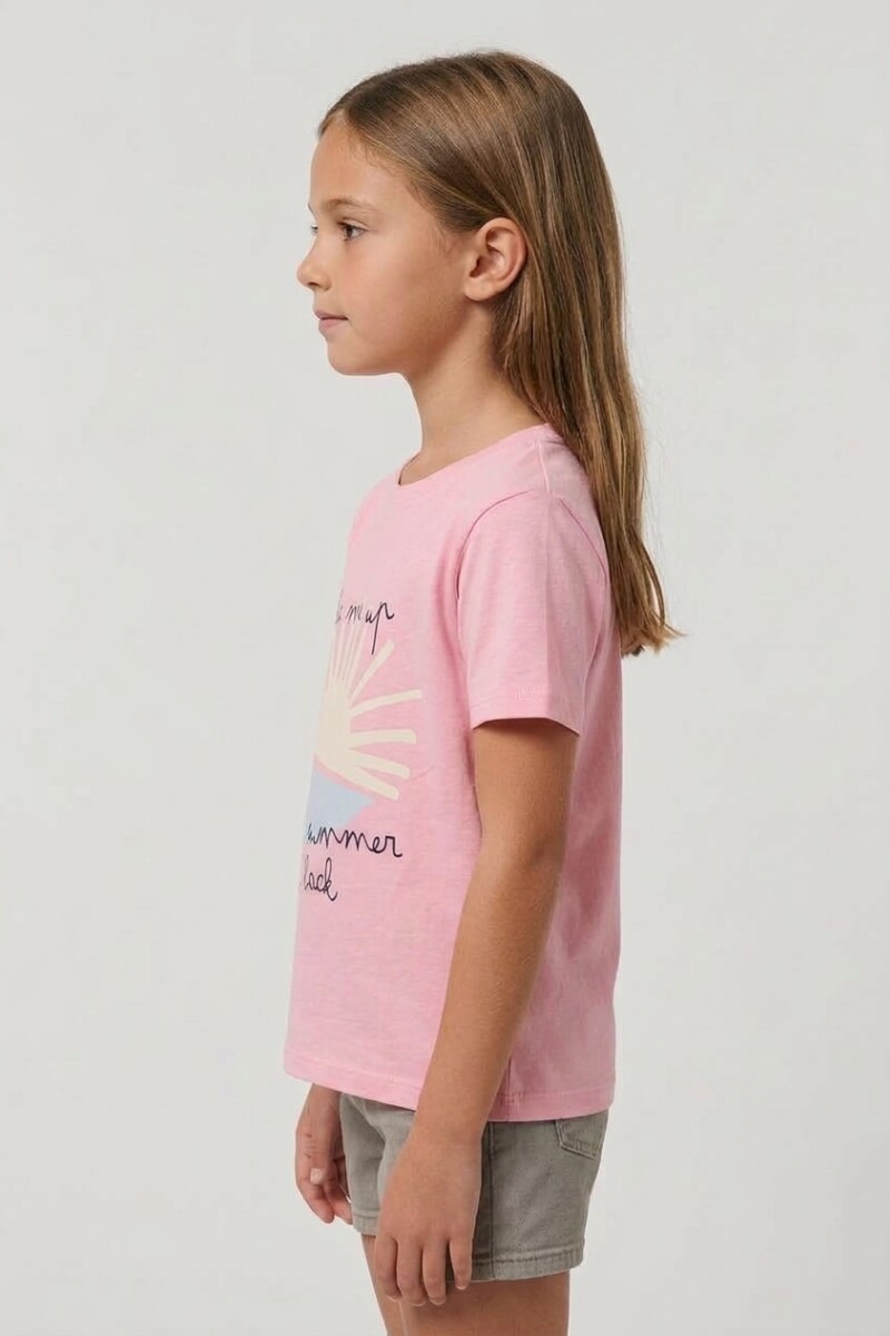 Remera m/c estampada Wake Me Up ROSA