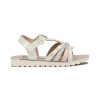 Sandalias Niña Angus Cuatro Tiras Con Velcro Blanco