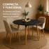 Mesa Comedor ComboHome Milan Redonda Laqueada 80Cm Premium Negro 1