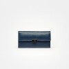 Billetera Marga en cuero graneado Marine Blue