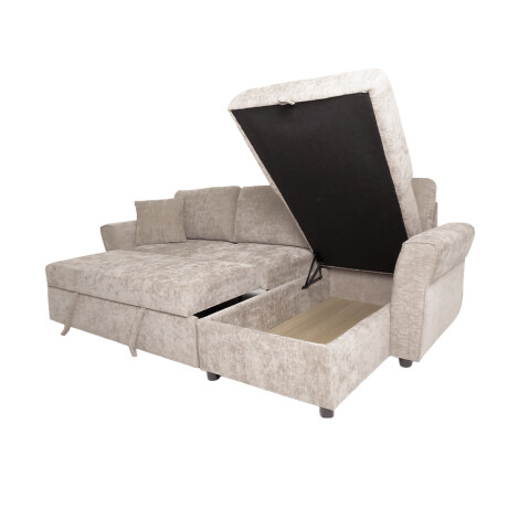 SOFÁ CAMA CHAISE/BAÚL TELA NATURAL-BEIGE BRISTOL BEIGE