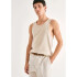 CAMISETA REGATA MASC MARROM CLARO