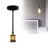 Lampara Colgante Vintage De Techo 1M Bronce C/ Base Circular Color Negro