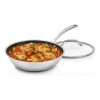 Sartén hondo de acero inoxidable con revestimiento en cerámica y tapa - Cuisinart Sartén hondo de acero inoxidable con revestimiento en cerámica y tapa - Cuisinart