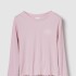 V-JPN LS LOGO RIB TEE PURE PINK