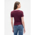 FRCH SS MOD RIB ABBRV TEE TUSCAN RED
