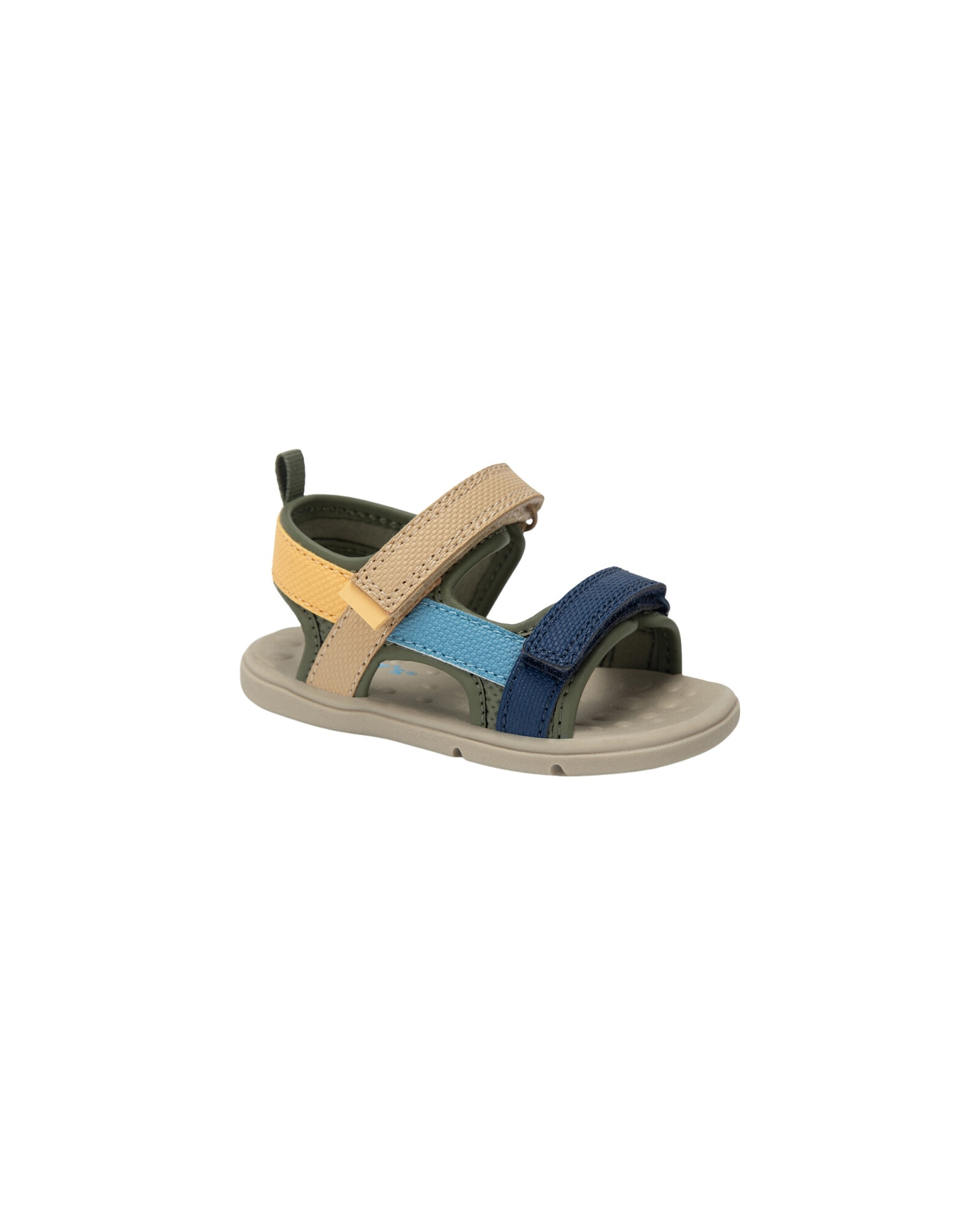 Sandalias con velcro, diseño con tiras multicolores Sin color