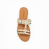 Sandalia CUERO CAMEL OFF WHITE