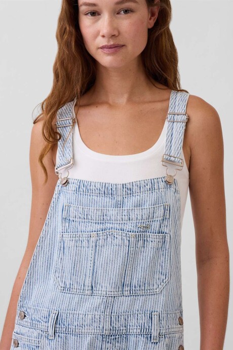 Enterito Horseshoe Mujer Blue Railroad Stripe