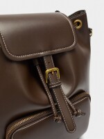 Mochila Con Alça Bandolera marron