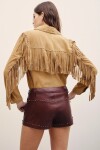 SHORT STUDS CUERO Marron
