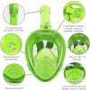 Máscara de snorkel infantil Verde