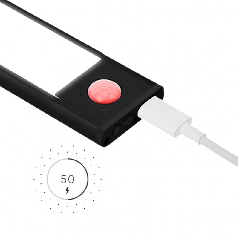ARTEFACTO RECARGABLE MORAIS CON SENSOR DE MOVIMIENTO 40CM Lámpara Recargable Con Sensor De Movimiento Morais 40CM Negro