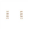 Caravanas Trinity de oro- Oro bajo - Zirconia- CA8057 conpiedra