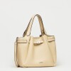 Cartera de mano Marble en efecto cuero graneado Natural