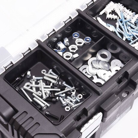 CAJA DE HERRAMIENTAS DE PLÁSTICO RESISTENTE MANGO ALUMINIO DE 55 CM N/a