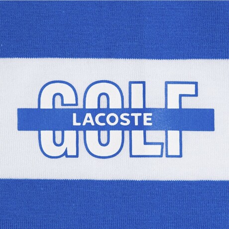 Remera Lacoste Polo Rayado Active - White & Blue White & Blue