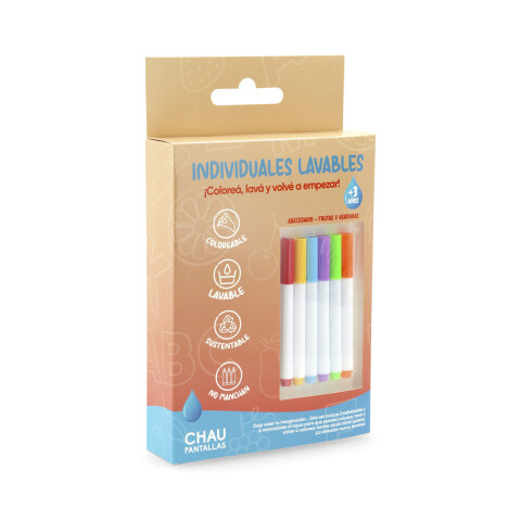 Pack x 2 Individuales para Pintar Lavable ChauPantallas U