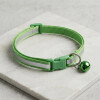Collar Para Gato Ajustable Reflectivo Con Cascabel VERDE