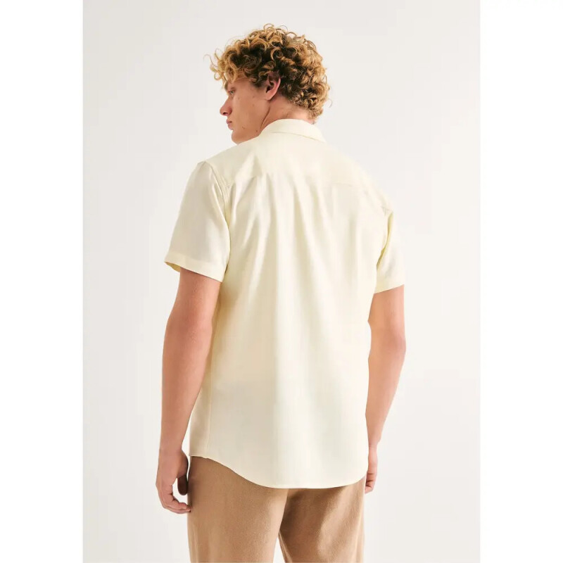 CAMISA MASC AMARELO CLARO