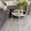 Mesa auxiliar con bandeja Lumax Metálica Redonda Stoke Blanco