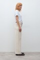 Jean wide leg Aria beige claro