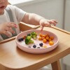 Plato con ventosa BUBA cloudy rosa