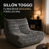 Sillón ComboHome Toggo 1 Cuerpo Lazy Sofa Puff Corderoy Gris 1