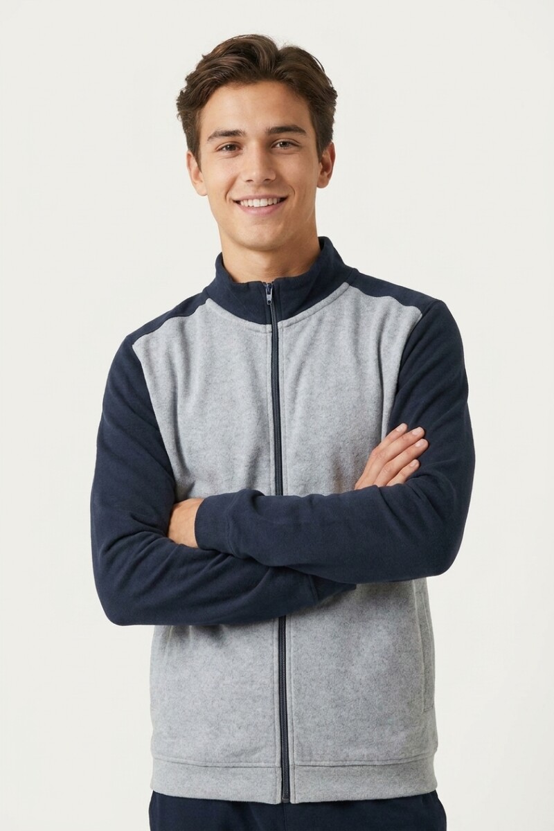 Campera combinada GRIS