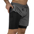 SHORT 2N1 MEN POLY/SPX EVERLAST 5" FORCE CH M6 CHARCOAL