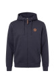 Campera O'Neill Full Zip Leather Patch Azul
