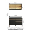 Mueble de cocina y encimera compacta Lumax MDP 120cm Negro Mueble de cocina y encimera compacta Lumax MDP 120cm Negro