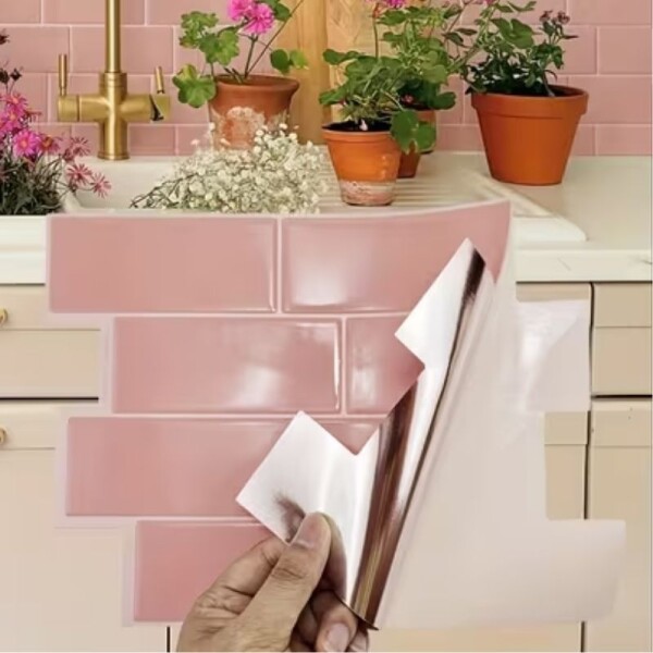 REVESTIMIENTO ADHESIVO 29 X 21 - LADRILLO ROSADO PACK X 10 REVESTIMIENTO ADHESIVO 29 X 21 - LADRILLO ROSADO PACK X 10
